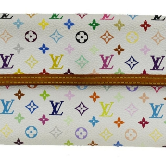 LOUIS VUITTON WHITE MONOGRAM MULTICOLORE INTERNATIONAL WALLET - Picture 2 of 4